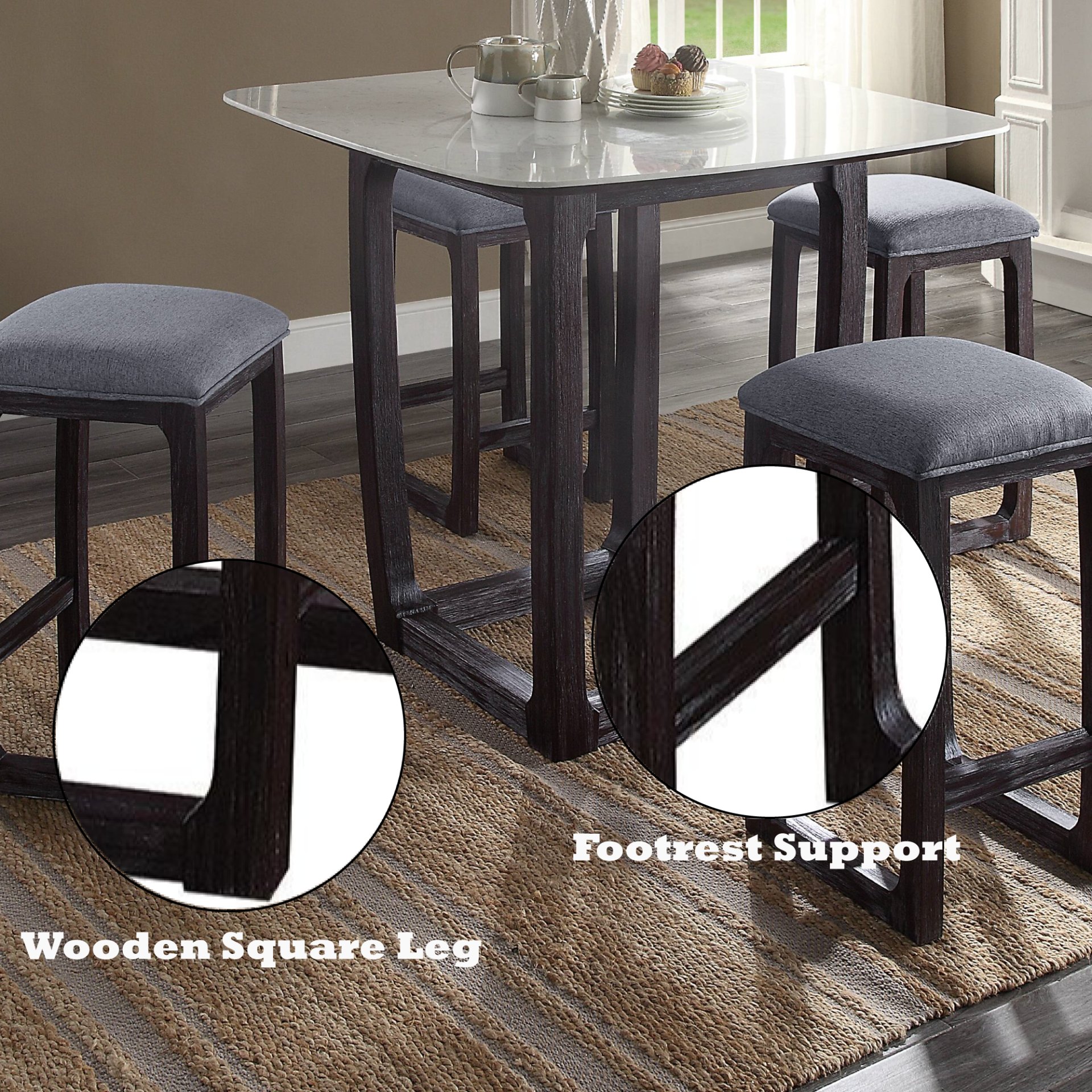 Razo - Weathered Counter Height Stool - Gray - Image 5