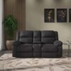 Marshall - Reclining Console Loveseat - Black - Image 6