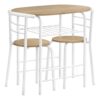 3 Pieces Dining Table Set, Small, Contemporary & Modern - Natural - Image 2