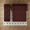 Pull Out Sofa Bed, 3 In 1 Convertible Sleeper Sofa With Nailhead Trim & Rolled Arm, Multi Functional Sofa Bed For Living Room, Bedroom, Apartment, Office - Burgundy - Image 9