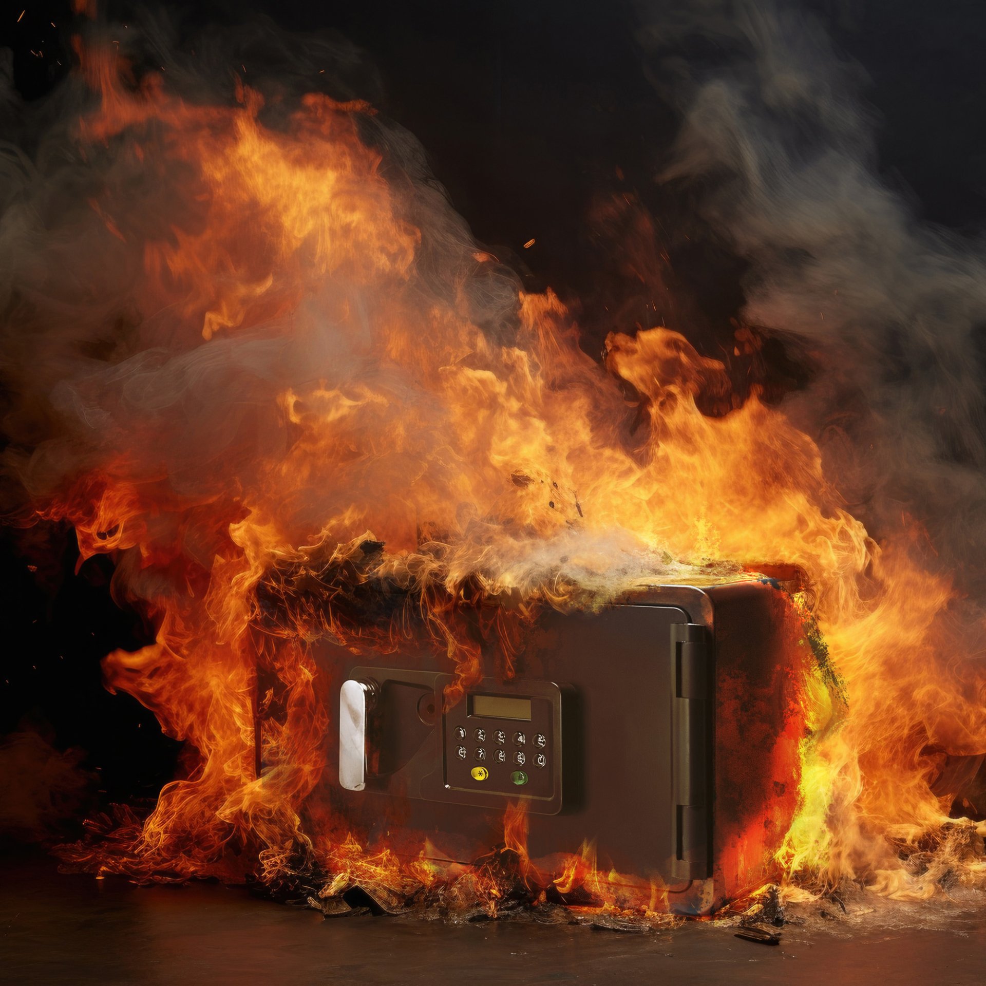 0.54 Cubic Ft Keypad Fireproof Security Safe - Black - Image 9