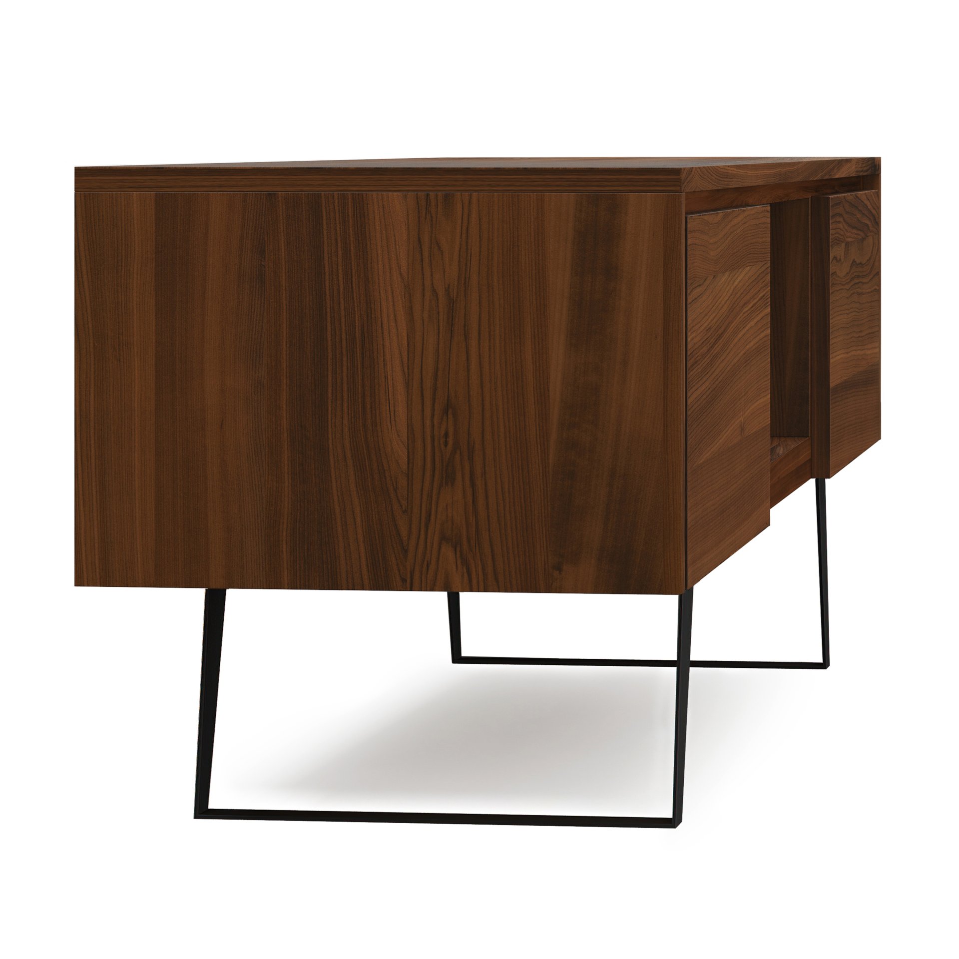 Lowry - Handcrafted TV Media Stand - Walnut - Image 3