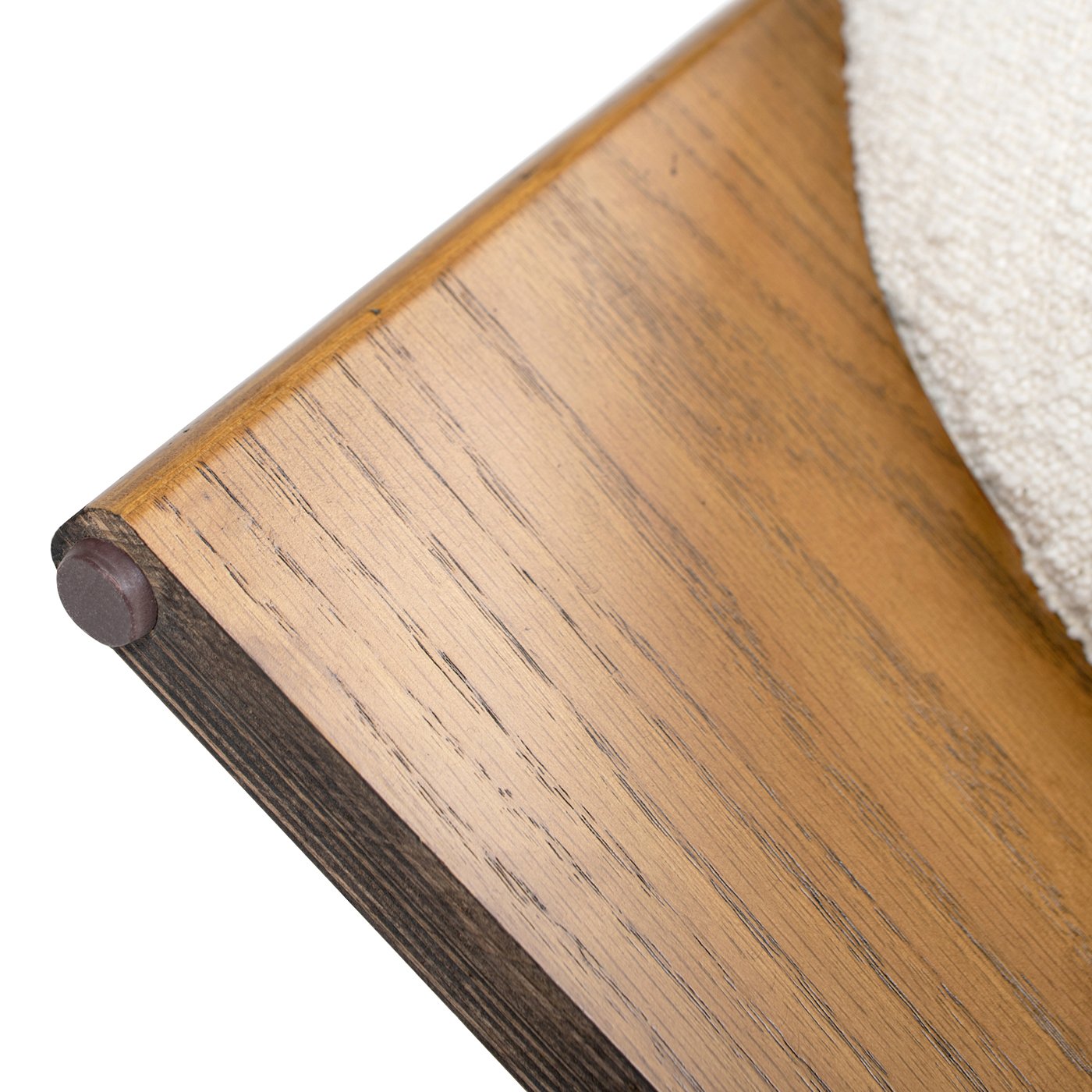 Bali - Round Upholstered Cocktail Ottoman - Natural / Ivory White - Image 2