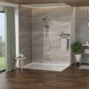 Dual Shower Head With Adjustable Slide Bar And Multi Function Settings - Brushed Nickel - Image 2