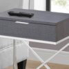 Accent Side Table, Storage Drawer, Modern - Gray - Image 2