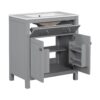30" Bathroom Vanity With Sink And Soft Close Doors - Gray - Image 14