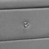 Nightstand, Storage Drawer, Upholstered, Transitional - Gray - Image 9