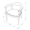 Kelly - Mid-Century Modern Dining Chair - Gray - Image 3