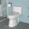 Sleek 1 Piece Toilet With Single Flush And Soft Closing Seat - White - Image 5