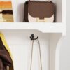 3 In 1 Hallway Hall Tree With Cushion, Storage Drawers, Hooks Shelves - White - Image 10