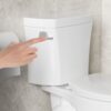 Gloss 2 Piece Toilet With 1.28 Gpf Tornado Flush, Rimless Bowl, Soft Closing Seat - Gloss White - Image 6