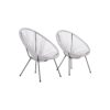 Acapulco - Outdoor Lounge Chairs With Weather Resistant Frame (Set of 2) - White - Image 5
