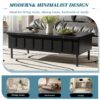 Lift Top Coffee Table With 2 Drawers, Multi Functional Adjustable Coffee Table With Hidden Storage Compartment For Living Room - Black - Image 9