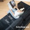 Modular U Shaped Sectional Sofa, 6 Seater Chaise Lounge With Reversible Design, Customizable Living Room - Black - Image 9