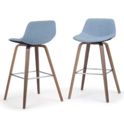 Randolph - Bentwood Counter / Bar Height Stool Upholstered (Set of 2) - Blue