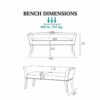 Welburn - Upholstered Bench - Cream - Image 3
