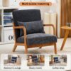 Accent Chair With Pillow Upholstered - Antique Dark Gray - Image 16