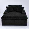 Harbor - Comfortable Luxury Sofa Turtle Fleece Fabric - Black - Image 11