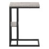 Accent Table, C - Shaped, Contemporary And Modern - Gray - Image 2