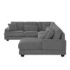 Modern Oversized U Shaped Sectional Sofa With Chaise Lounge - Dark Gray - Image 21