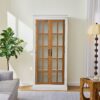 Rustic Style Display Cabinet With Glass Doors For Collectibles & - Brown / Cream White - Image 5