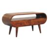 Circular TV Stand - Chestnut - Image 4