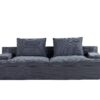 Nimbus - Oversized Full Foam 4 Seater Couch For Living Room Upholstered In Soft Corduroy, Wide Armrests - Gray - Image 10