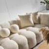 Alana - Tufted Sofa - Ivory / White - Image 5