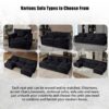 Oversized Recliner Chair With Movable Ottoman, Soft Chenille Upholstered Indoor Lounge Chair - Black - Image 24
