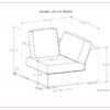 Jasmine - Left Arm Sofa Module - Gray - Image 15