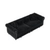 3 In 1 Pull Out Sofa Bed, King Size Sofa Bed, 3 Seater Sofa With Movable Ottoman, Tufted Design, Suitable For Living Rooms - Black - Image 19