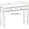Carlton - Console Sofa Table - Dark Tobacco Brown - Image 6