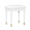 Elegant Vanity Makeup Table & Chair Set Modern Dressing Table With Organizer Writing Desk Charging Port Engineered Wood - White - Image 13
