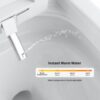 Tankless Smart Toilet With Bidet Built In, 1 Piece, Auto Flush, Auto Open / Close, Heated Seat, Bubble Wash, Warm Water And Dry, Adjustable Temp, Remote Control Side Know - White - Image 14