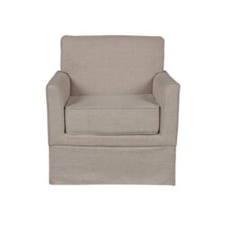 Timeless Slipcover Accent Armchair With Track Arm Silhouette Upholstered - Light Brown