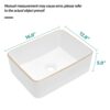 Stain Resistant Porcelain Rectangular Vessel Sink European Modern Bathroom Vanity Basin Glossy Above Counter Ceramic Design - White - Image 3