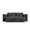 2 In 1 Foldable Sofa Plush Corduroy Sofa Convertible Floor Sofa Bed Deep Seating With Multi Functional Blanket Suitable For Living Rooms - Dark Gray - Image 13
