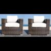 Outdoor Chairs Set With Cushions - Brown Mix - Image 5