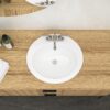 20 X 18" Modern Ceramic Oval Undermount Bathroom Sink With 3 Faucet Holes - White - Image 5