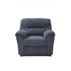 Hamilton - Chair Upholstered With Hand Applied Nailhead Trim And Pillow Top Arm Cushions - Blue