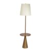 Celestial - Modern Floor Lamp With Accent Table With Large Shade - Gold / White - Image 8