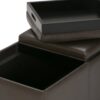 Avalon - Storage Ottoman - Chocolate Brown - Image 6