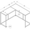 Corner Accent Console Table For Entryway, Contemporary And Modern - White - Image 10