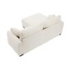 2 Seater L Shaped Chaise Sofa With Reversible Cushion Corduroy Fabric, USB - C Charging Port, Storage Pocket, Convertible Left / Right Design For Living Room - Beige - Image 14