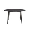 Modern Artificial Stone Round Dining Table With Metal Legs, Can Accommodate 6 People - Black - Image 9