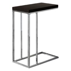 C-Shaped, Accent Table For Living Room - Espresso