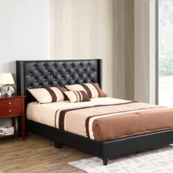 Full Upholstered Bed - Black