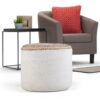 Serena - Round Braided Pouf - Natural - Image 7