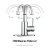 Bathroom Faucet Single Hole Single Handle - Brushed Nickel - Image 6