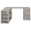 L Shape Computer Desk With Storage - Driftwood / Gray - Image 6